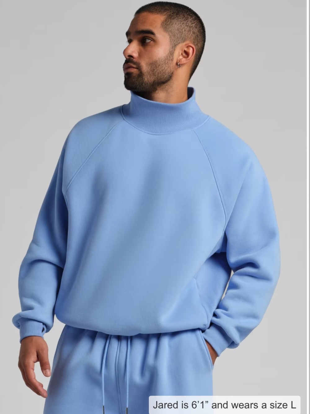 Comfrt Basic Mock Neck Sweatshirt - Picture 4 of 8